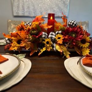 Fall thanksgiving table centerpiece